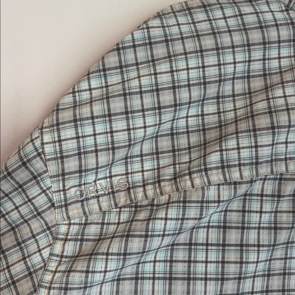 Orvis Men's set of 2 Active fit light weight short sleeve button down shirts XL - Picture 8 of 16